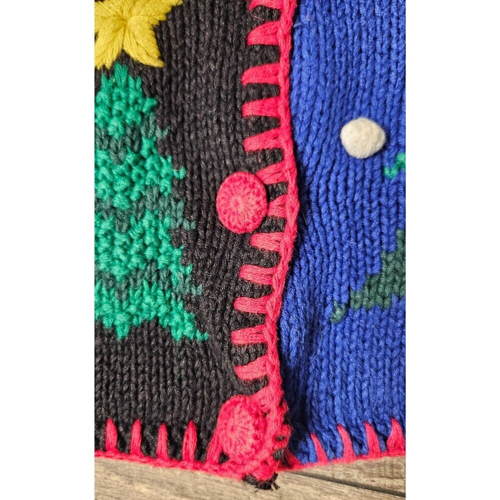 Bryn Connelly Vintage Sweater Cardigan Christmas Holiday Petite - Picture 7 of 13